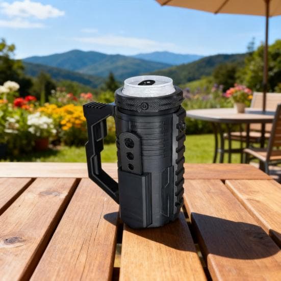 1/2 Stück Tactical Isolierhülle im Assault-Stil Tragbarer Party-Getränkehalter mit Flaschenöffner Bierflasche 12oz Slim Dosenhalter
