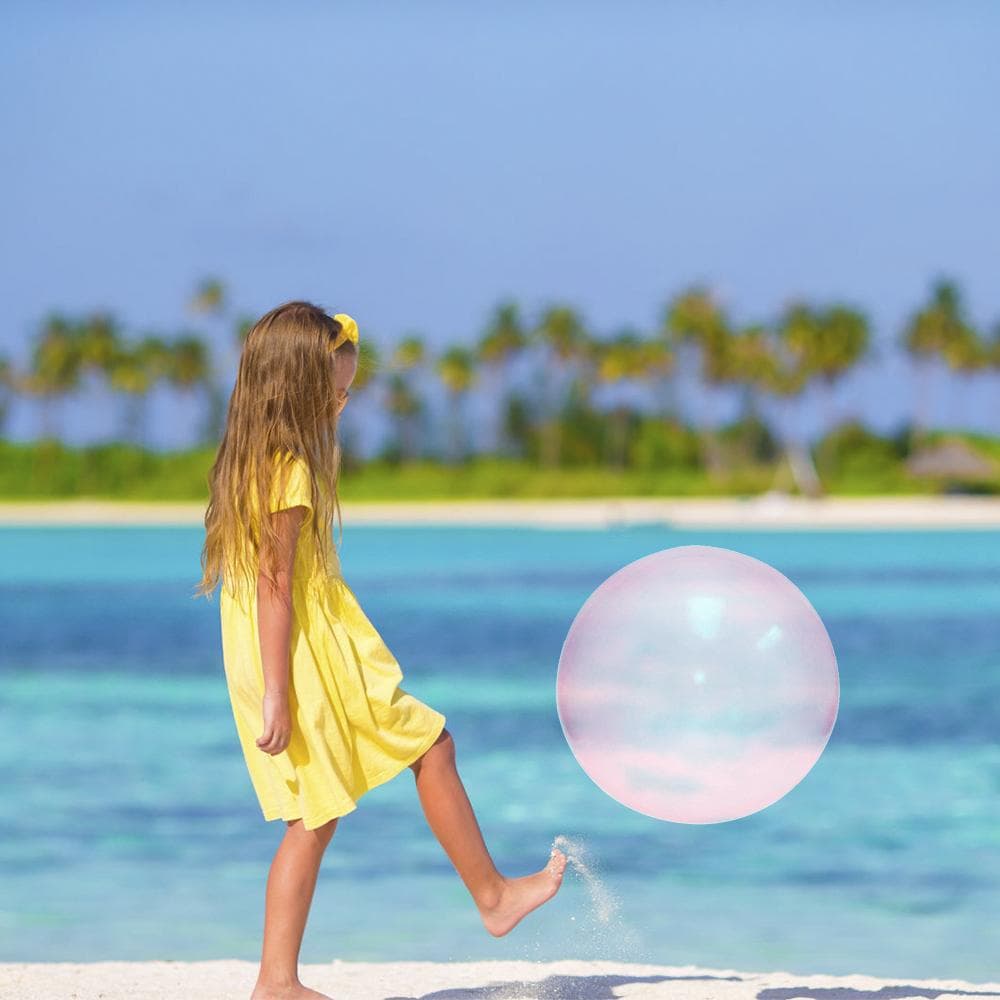Aufblasbarer Blasenball für Erwachsene und Kinder, mit Wasser gefülltes Ballonballspielzeug für den Strandgartenpool im Freien rosa