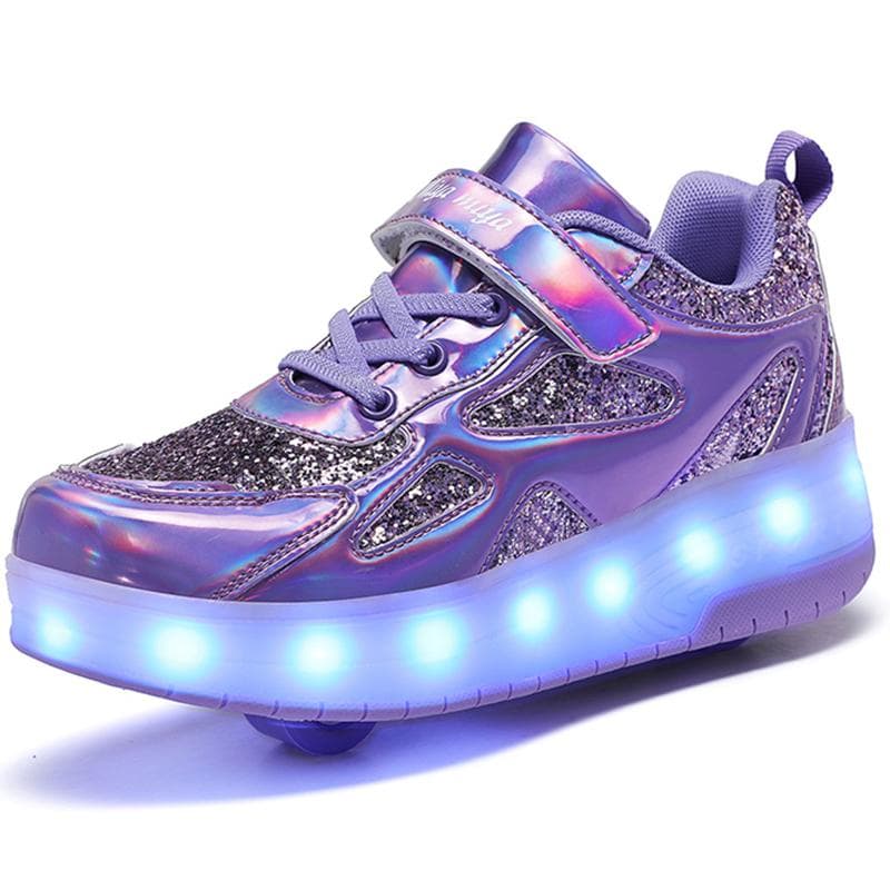 27-40 Kinder Beleuchtung Turnschuhe Reiben Schuhe Kinder Schuhe Solide Milchig Patch Können Aufladen Laterne Schuhe cm gold