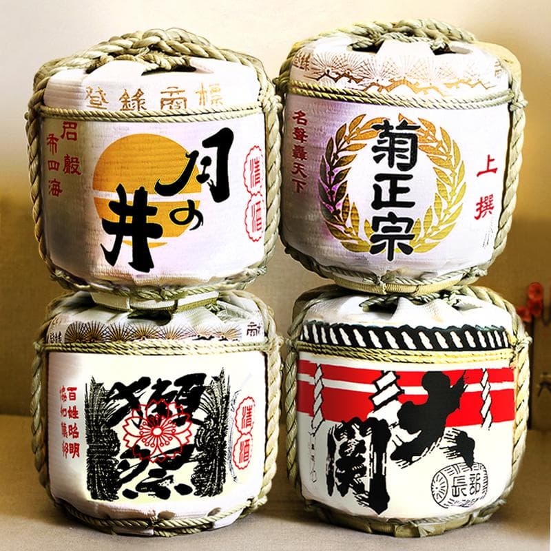 Japanisches Restaurant Dekorative Weinfass Sake Sushi Shop Kneipe Bar Display Schaumstofffass Kirschblüten Weinkeller Dekor Ornamente