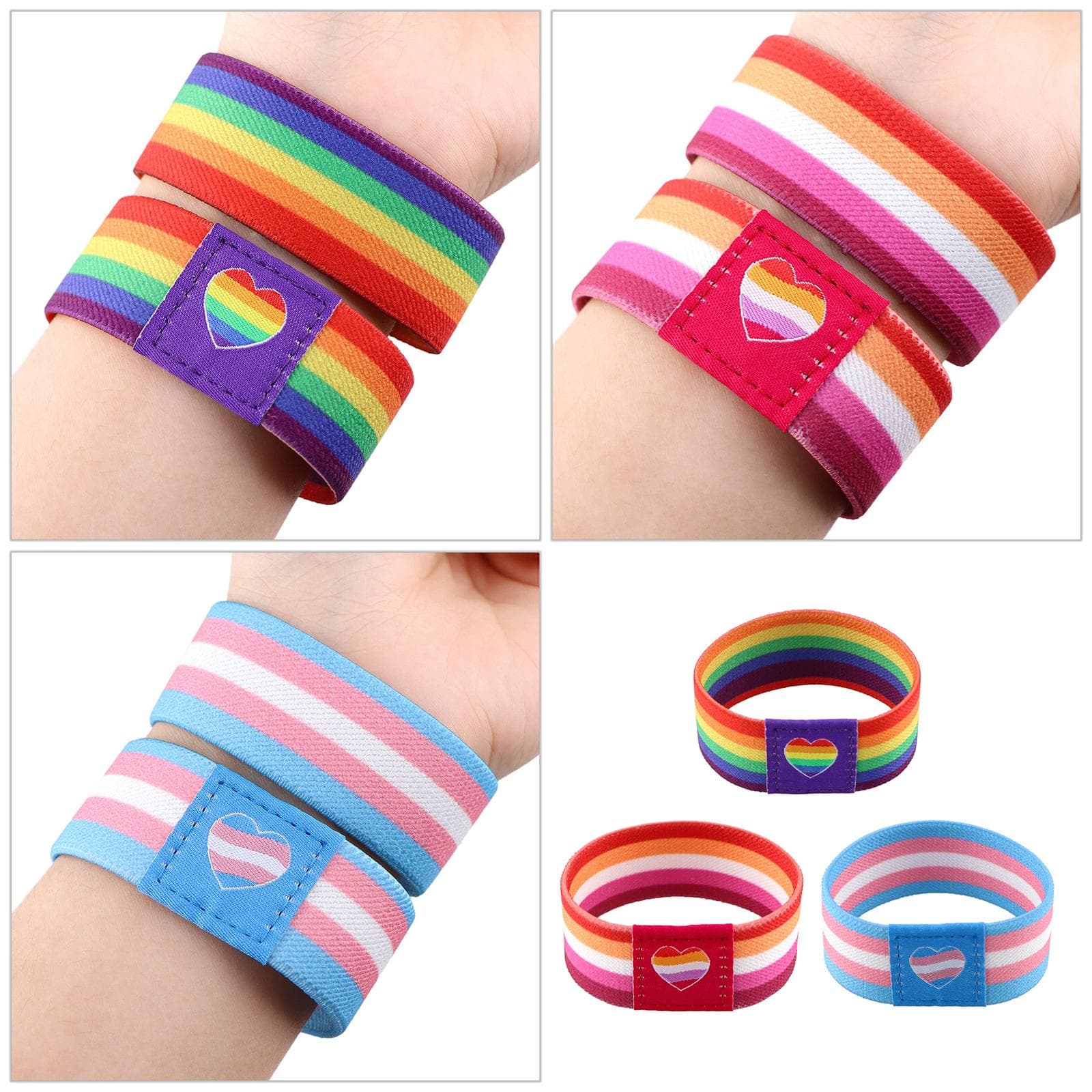Regenbogen Schweißbänder Handball Handgelenkstütze Saugfähiges Armband Handgelenkstütze Atmungsaktives Schweißband für verschiedene Sportarten