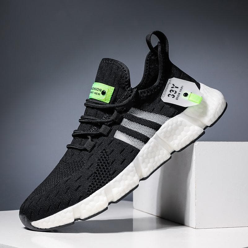 Neu Unisex Casual Schuhe Gym Tragbare Laufschuhe Große Größe Atmungsaktive Turnschuhe Mesh 37 schwarz