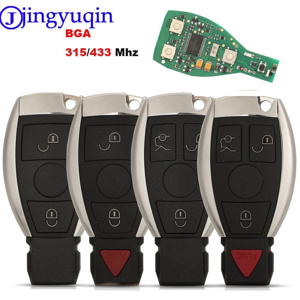 jingyuqin Smart Fernbedienung Autoschlüssel Für Mercedes Benz Baujahr 2000+ Unterstützt Original NEC und BGA 315MHz Oder 433.92MHz 3 Tasten magenta