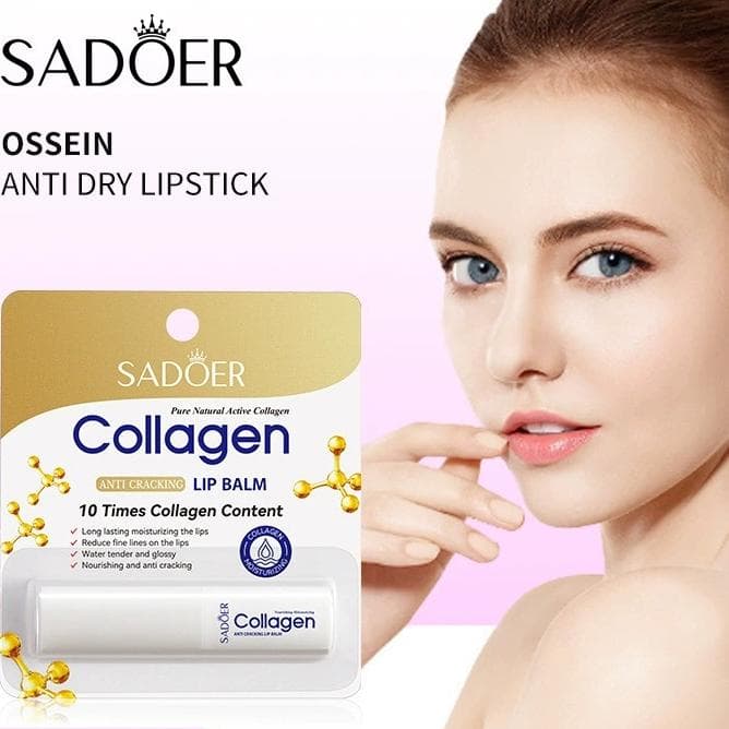 Hypoallergener Kollagen-Lippenbalsam Anti-Riss Feuchtigkeitsspender Perfektes Geschenk für trockene Lippen Weihnachten himmelblaue