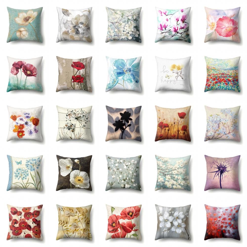 Wohnzimmer-Sofa-Kissenbezug, Garten-Hotel-Kissenbezug, Ölgemälde-Kissenbezug, Blumen-Kissenbezug, Polyester-Kissen