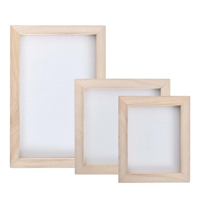 3 Stück Holz Papierschöpfrahmen Traditionelles Handgemachtes Papierbastelset für Scrapbooking Papierherstellung Kunsthandwerksprojekt