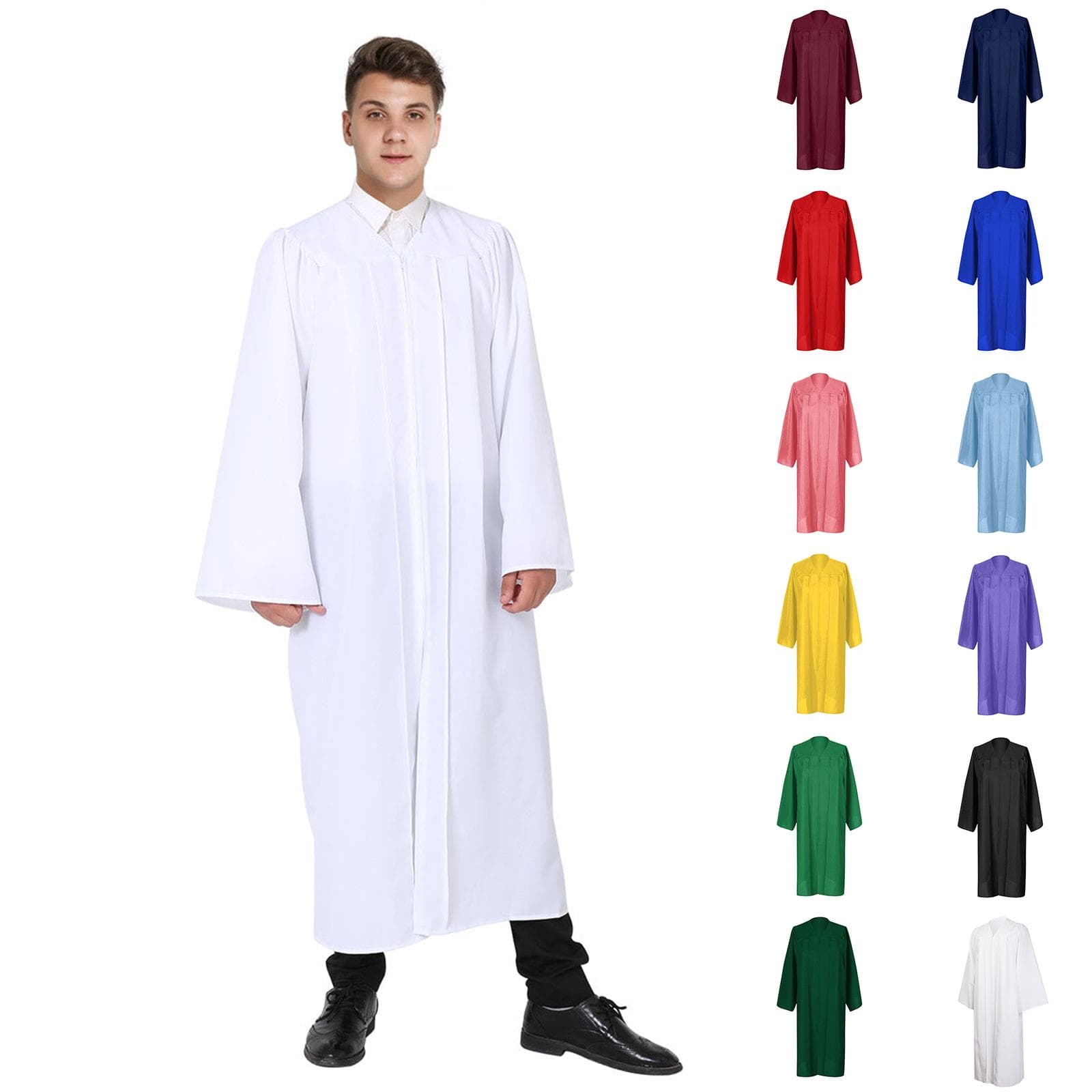 Unisex-Chorroben für die Kirche, Taufe, Konfirmation, Abschlussrobe, Pfarrer- und Richterrobe cm