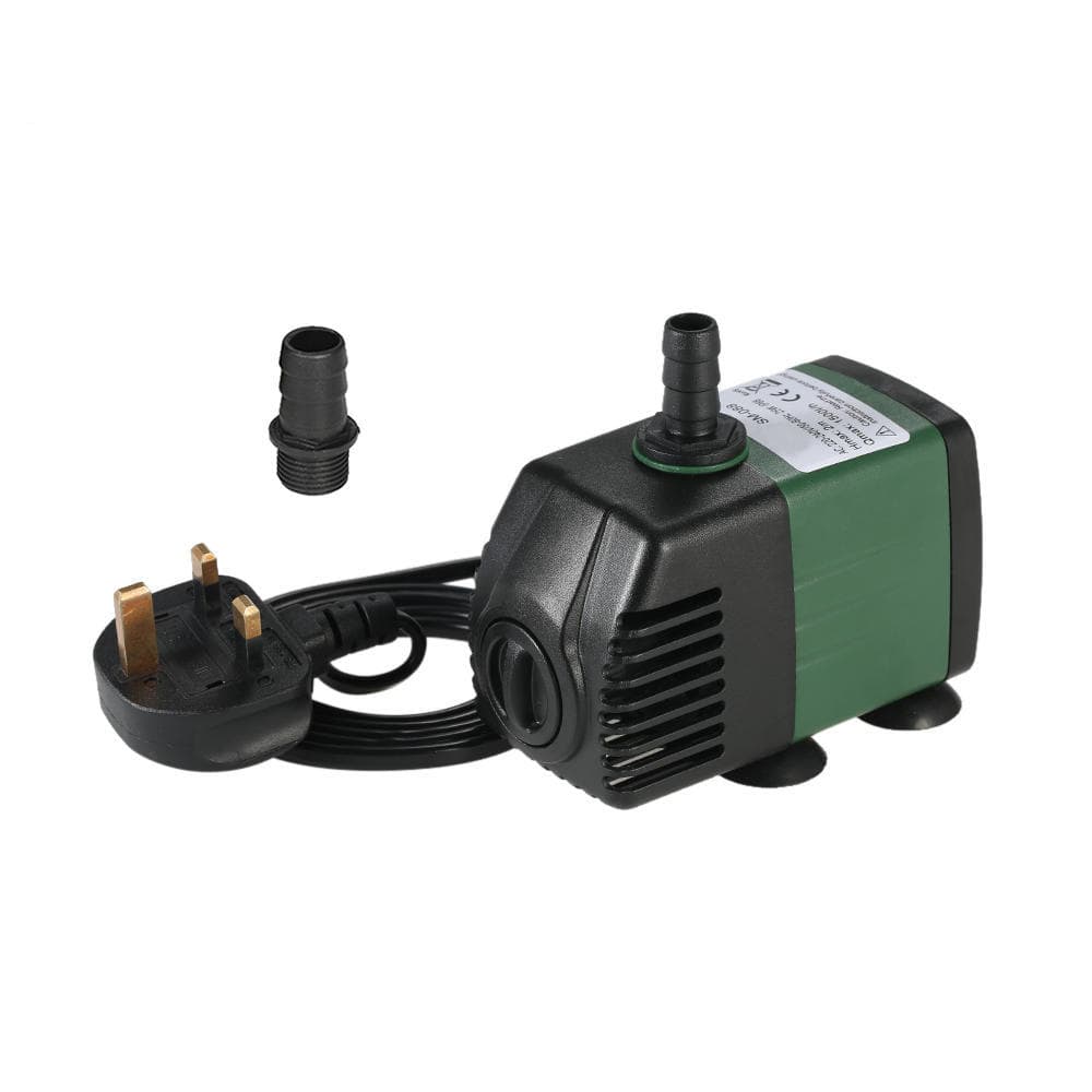 1500L/H 25W Tauchwasserpumpe für Aquarium-Tischbrunnen UK Plug schwarz