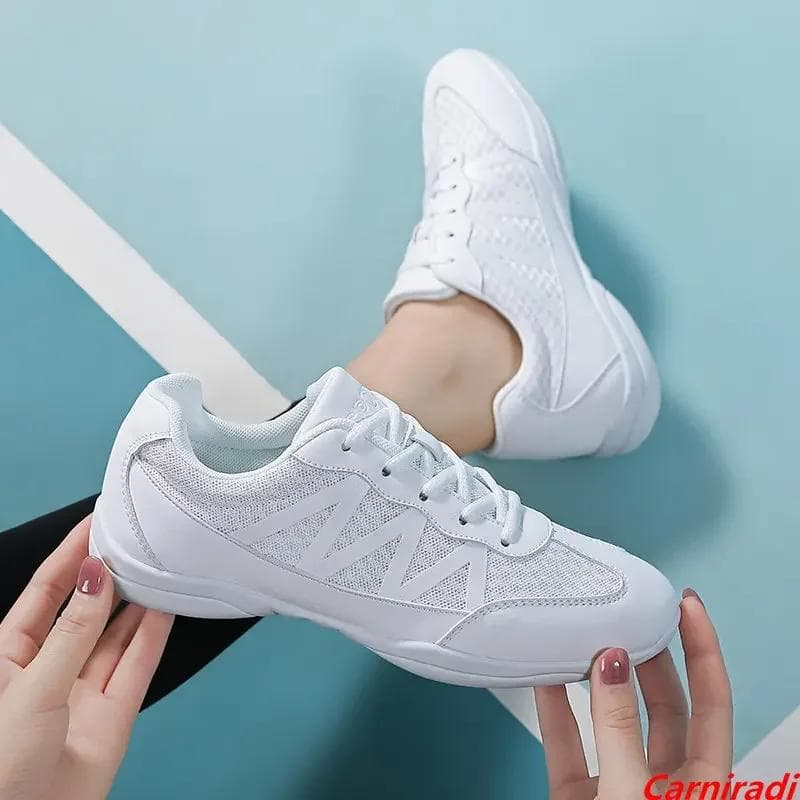 Hochwertige Leichte Cheerleading Tanzschuhe Mädchen Junge Sommer Training Fitness Sneaker Kinder Kinder Weiche Gymnastikschuhe cm weiß