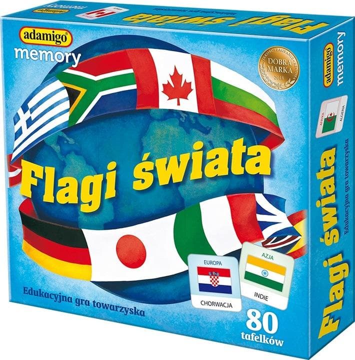 Flaggen der Welt Memory Spiele Logisches Denken Geografie Adamigo
