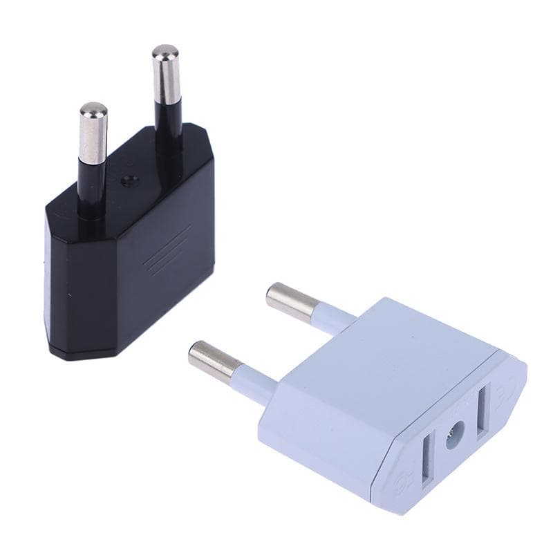 2 Stück EU-Adapter Reisekonverter-Adapter Amerikanisch China US zu EU-Stecker Eurostecker Elektro-Adapter AC-Steckdose weiß