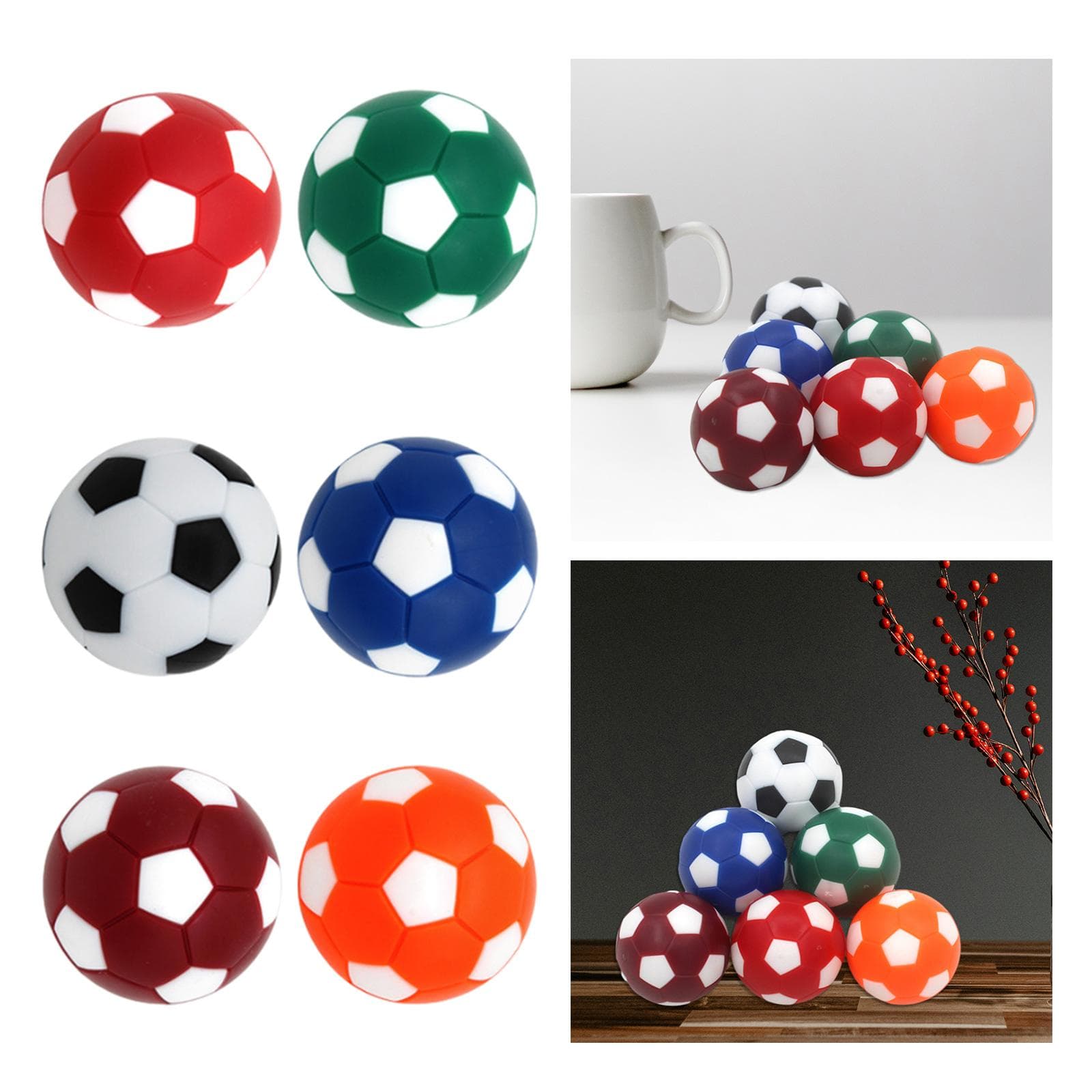 6 Stück Tischfußballbälle Offizielle Tischspielbälle Tischspiel Mini-Fußball Tischfußballbälle Weltmeisterschaft Zubehör
