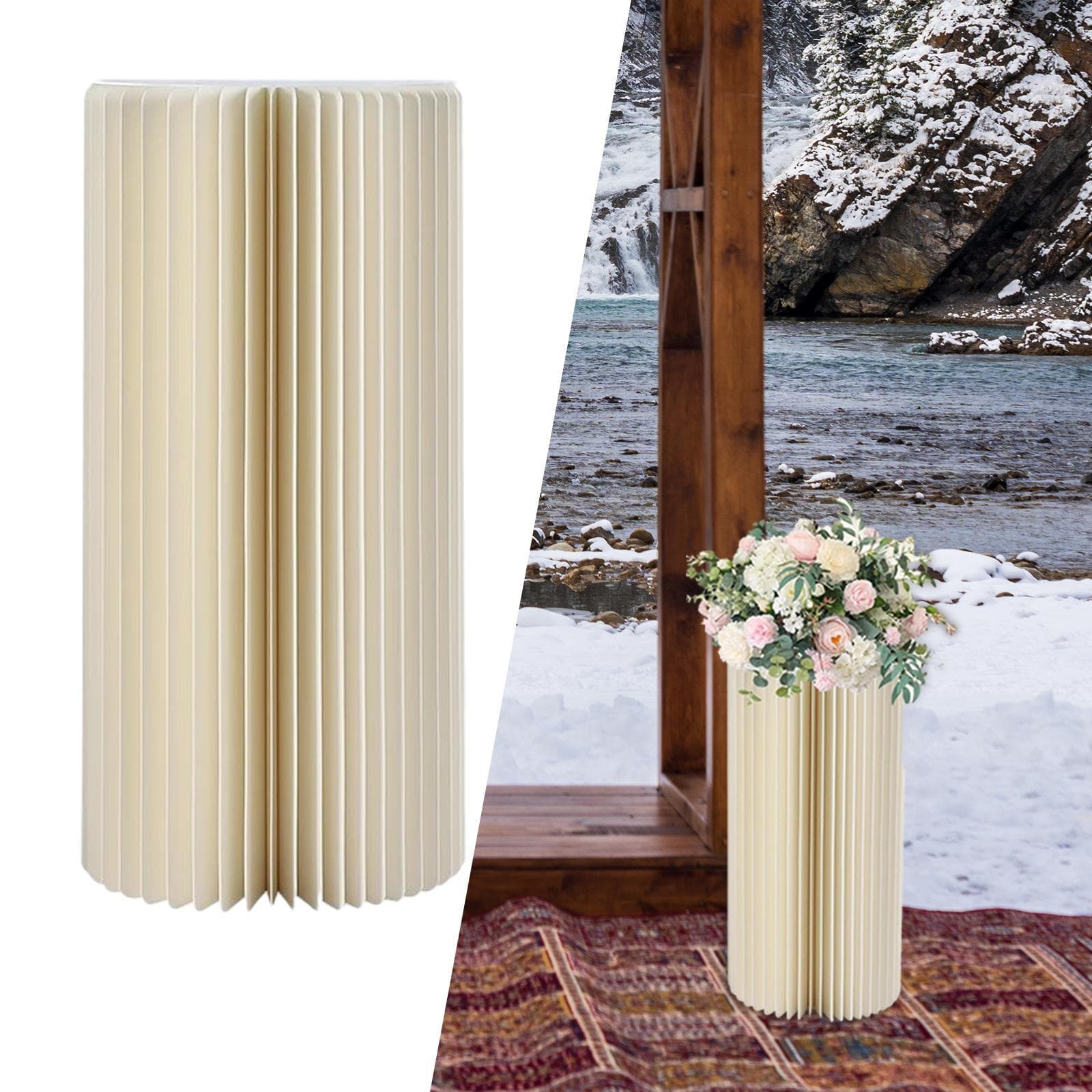 Zylinderfußständer, römische Säule, Hochzeitspapiersäulen für Tafelaufsätze,