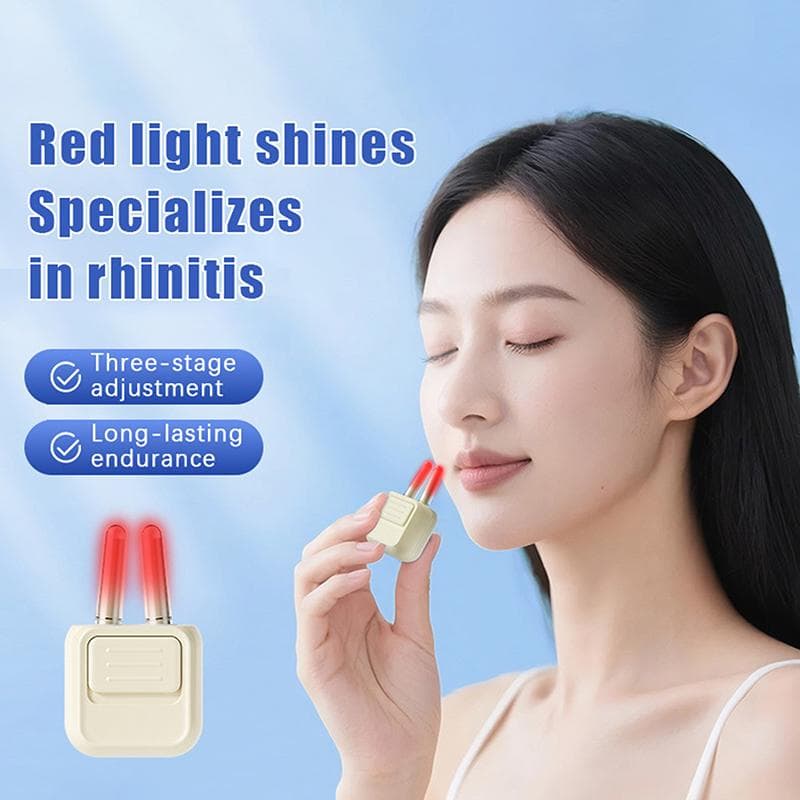 Intelligentes Infrarotlicht-Nasenmassage-Rhinitis-Therapiegerät Nasenrachenpflege Laser Juckende Nase Linderung Beruhigende Maschine Werkzeug schwarz