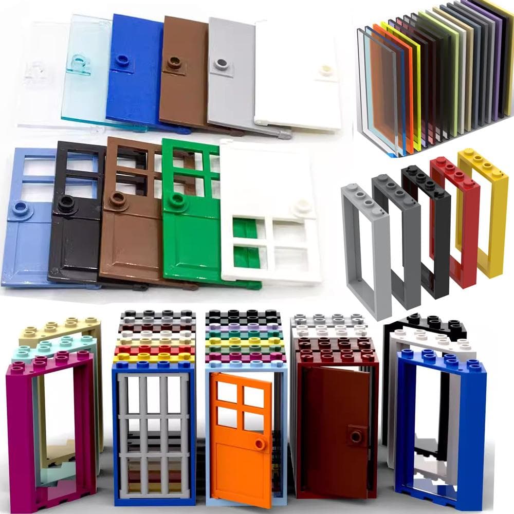 1x4x6 Türrahmen Smartfenster 10 Stück 60596 60616 60803 57894 60623 60621 92589 MOC Teile Haus Baustein Modell Zubehör