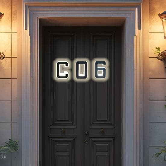 LED Hausnummernschild Smart Solar Beleuchtete Adressplakette Briefkastenleuchte Einfach
