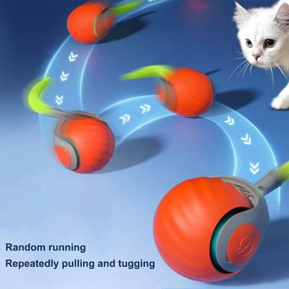 Neue Generation von Katzenspielzeugen von Speedy Tail 2.0, intelligenter interaktiver Katzenspielzeugball, zwei Geschwindigkeitseinstellungen, automat