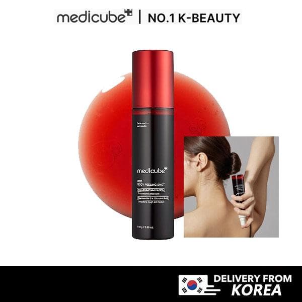 Medicube Red Body Peeling Shot 110 g Körperspray-Reiniger für Erdbeerhaut