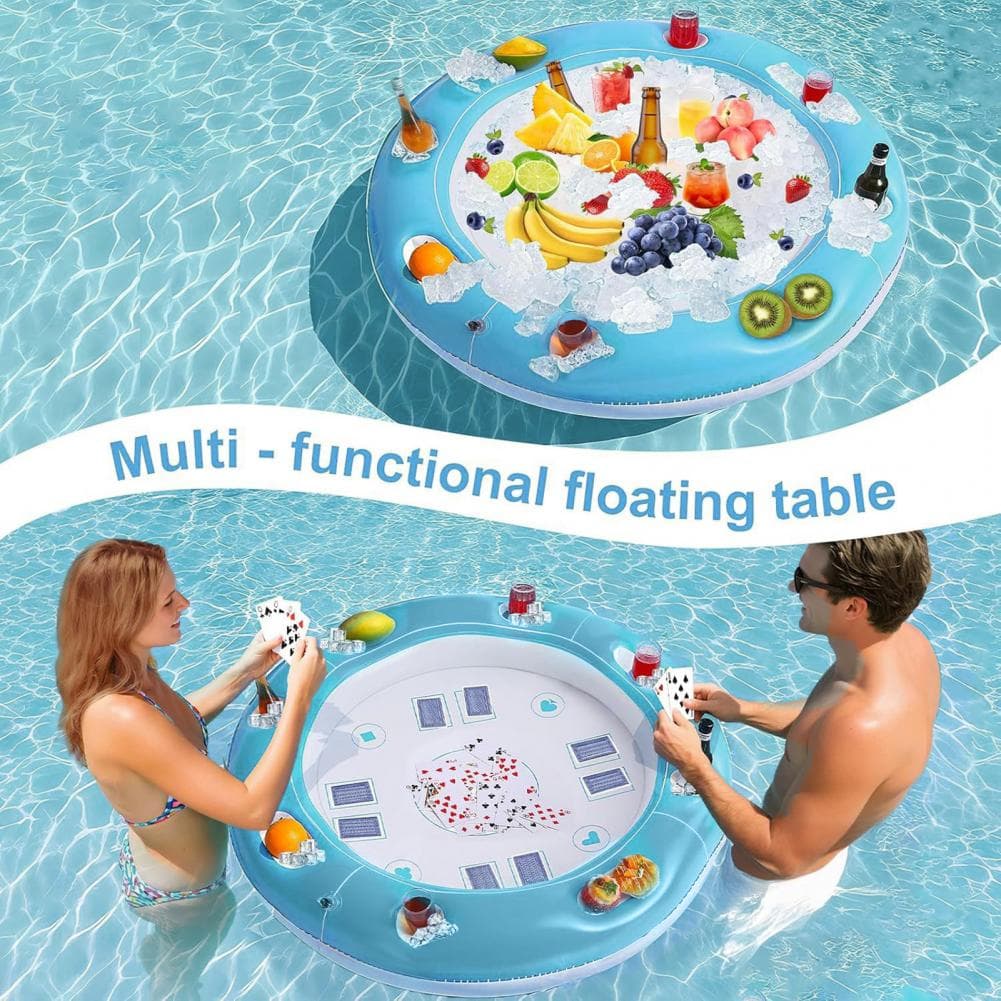 Billardtisch Schwimmender Spieltisch Billardspieltisch mit Getränkehalter Schwimmendes Kartenspieltablett für Erwachsene Schwimmend für Pool