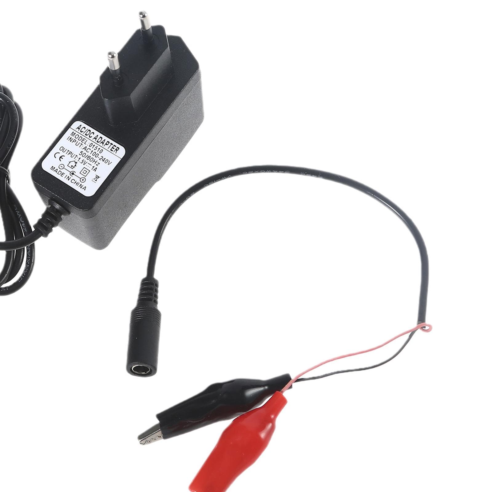 AC-zu-1,5-V-1A-Netzteil mit EIN-AUS-Schalter AA LR6 AAA LR03 LR20 CD-Batterie-Eliminator, ersetzt 1x 1,5-V-Batterie