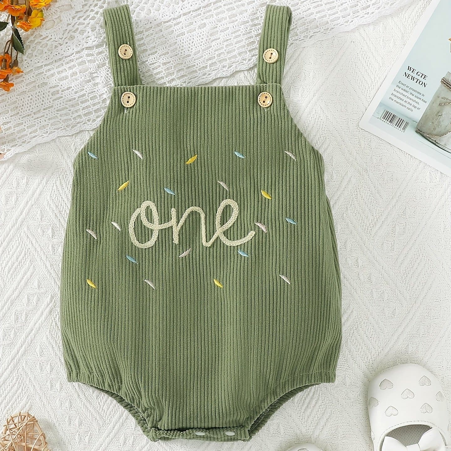 TEMU GE2350A Mädchen Baby Prinzessin Unisex Jungen Kleinkind ärmelloser süßer Handtuch-Strampler mit einer Schulter für alle Jahreszeiten, für