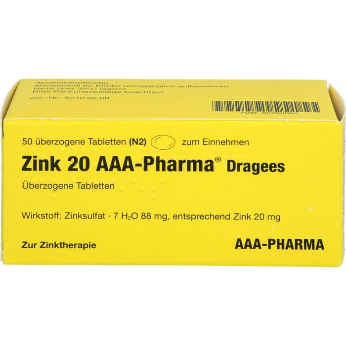 ZINK 20 AAA-Pharma Dragees 50 St.
