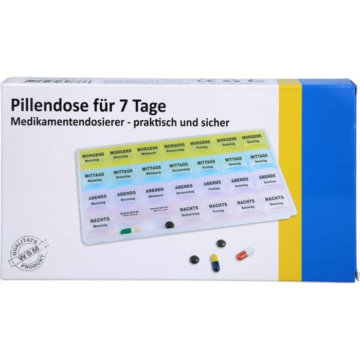 PILLENDOSE 7 Tage+4 Fächer je Tag Kunststoff 1 St.