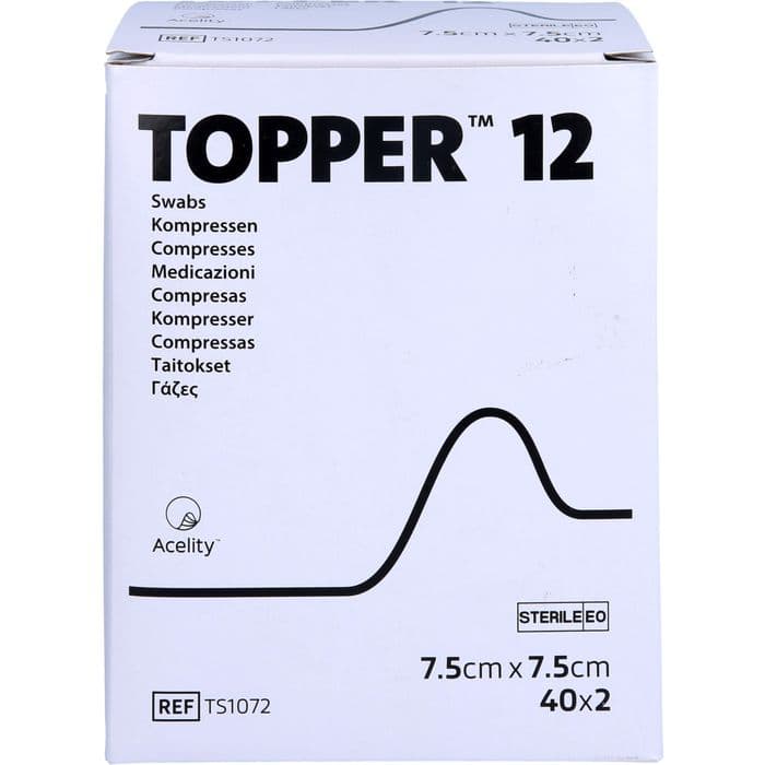 TOPPER 12 Kompr.7,5x7,5 cm steril 80 St.
