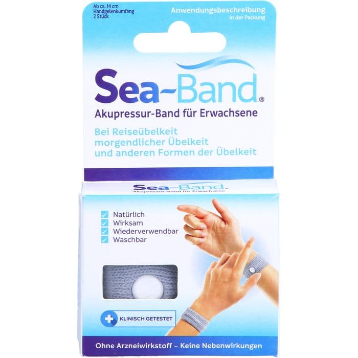 SEA-BAND Akupressurband f.Erwachsene grau 2 St.