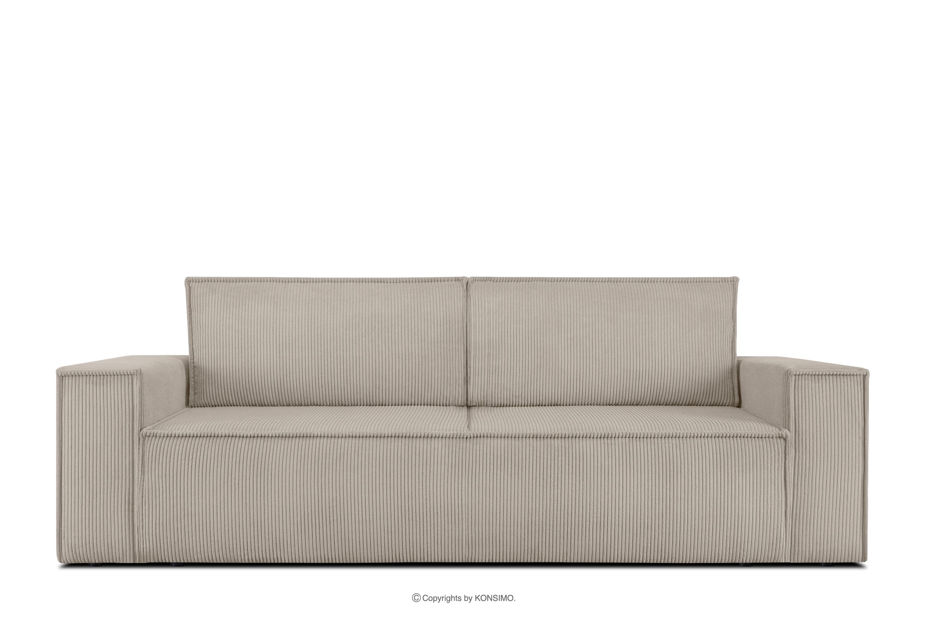 3-Sitzer Schlafsofa mit Bettkasten beige NAPI