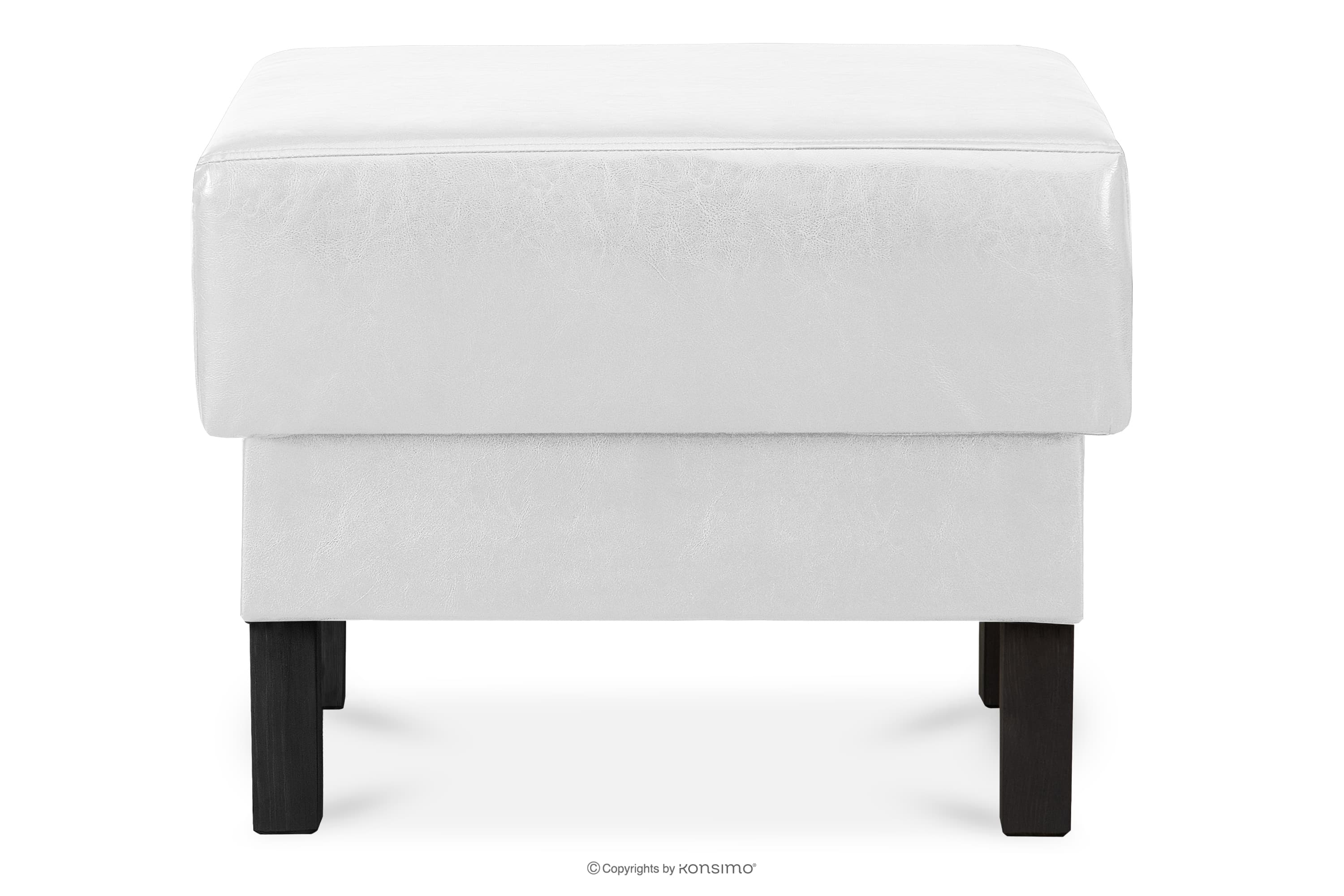 Eco leder pouffe weiß ESPECTO