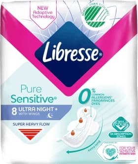 Libresse Pure Sensitive night absorbierend, 8 Stück