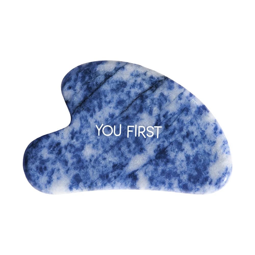 Gua Sha Naturstein für Gesichtsmassage von Blue Spot Jasper, 1 Stück, You First