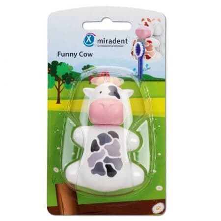 Zahnbürstenhalter mit Saugnäpfen Funny Cow Miradent, Hager & Werker