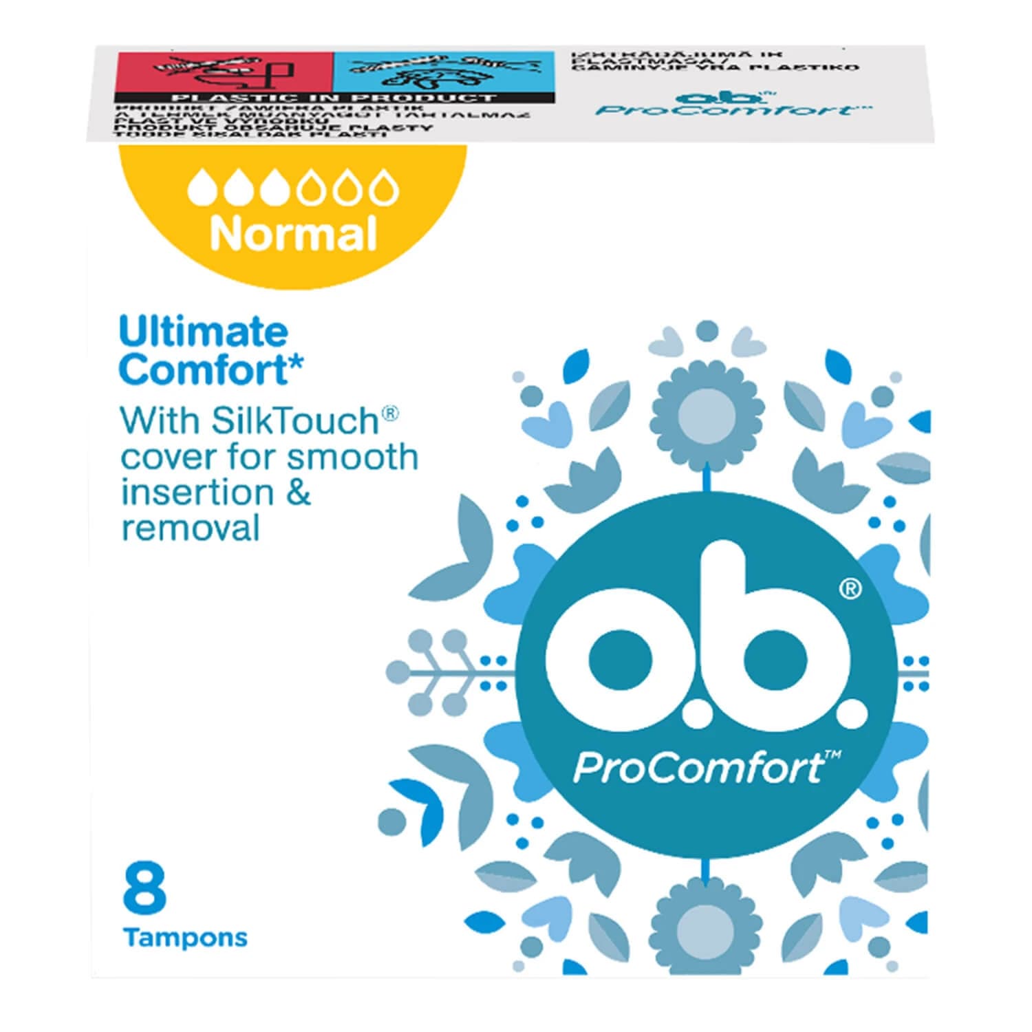 O.B. Hygiene Tampons, Reguläre Größe, 8 Stück