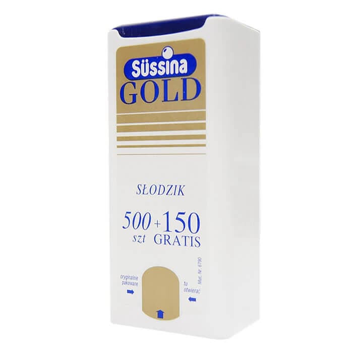 Sussina Gold, Süßstoff, 500 Tabletten + 150 gratis