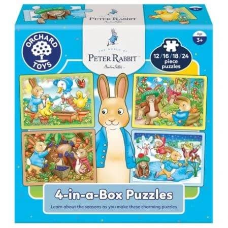 4er-Set Peter Rabbit-Puzzles, ab 3 Jahren, Obstgarten