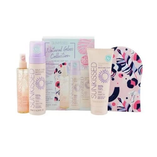 Sunkissed, Natural Glow Collection Geschenkset, mit dunklem Selbstbräunungsschaum