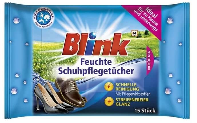Blink, Feuchttücher für die Schuhpflege, 15 Stück