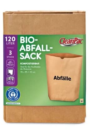 CleanPac, Beutel für organische Abfälle, 120l, 3 Stück