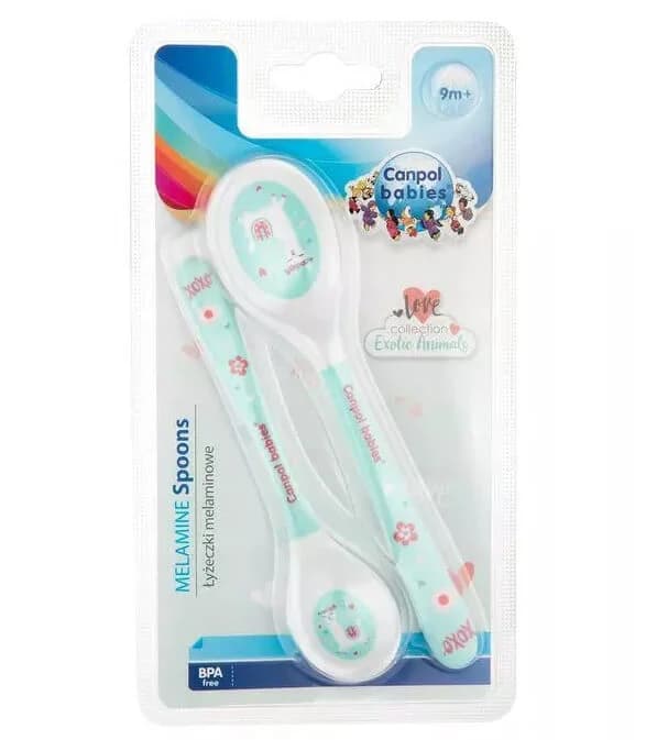 Canpol Babies, Schalen-Set aus Melamin, türkis, Exotische Tiere 4/530, 2 Stück