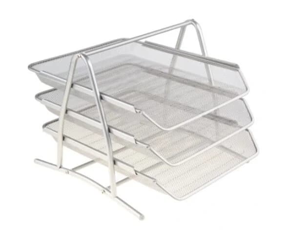 Dokumentenschublade, 3 Schubladen, silber