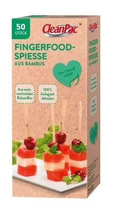 CleanPac, Bambuszahnbürsten für Schaschliks 15cm, 50 Stück