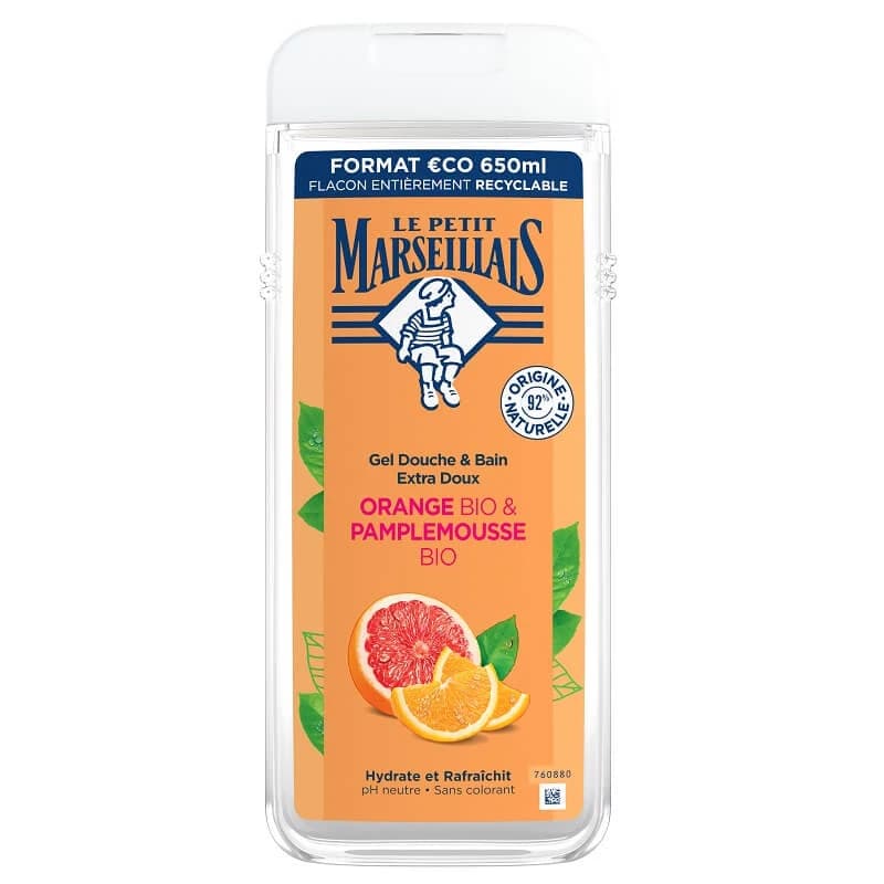 Le Petit Marseillais Bio Grapefruit und Granatapfel Dusch- und Badezusatz, 650ml