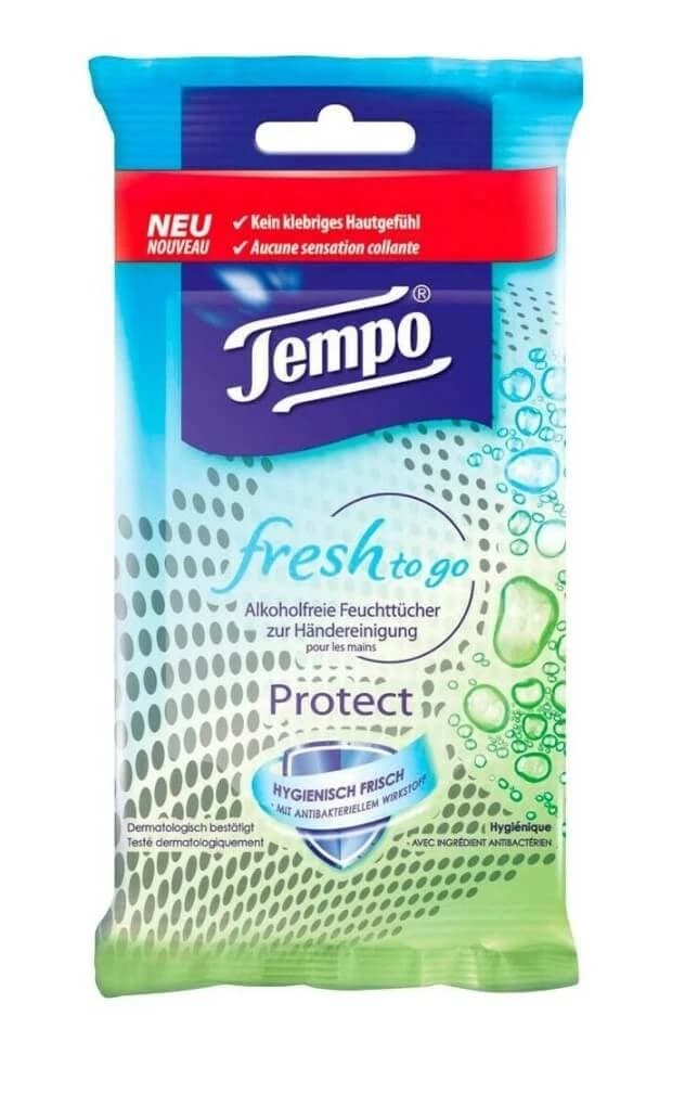 Tempo, Fresh To Go Protect Tücher, 10 Stück