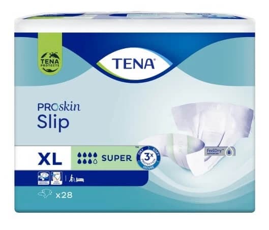 Windeln Tena Slip ProSkin super XL, 28 Stück - Lange Lebensdauer!