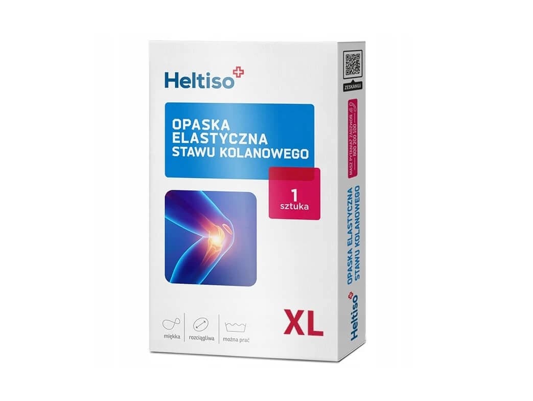 Heltiso, Elastische Kniebandage, Größe XL, 1 Stück