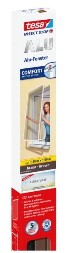 Tesa, Aluminium-Fensterrahmen, 1,5m x 1,4m, Buche, 1 Stück