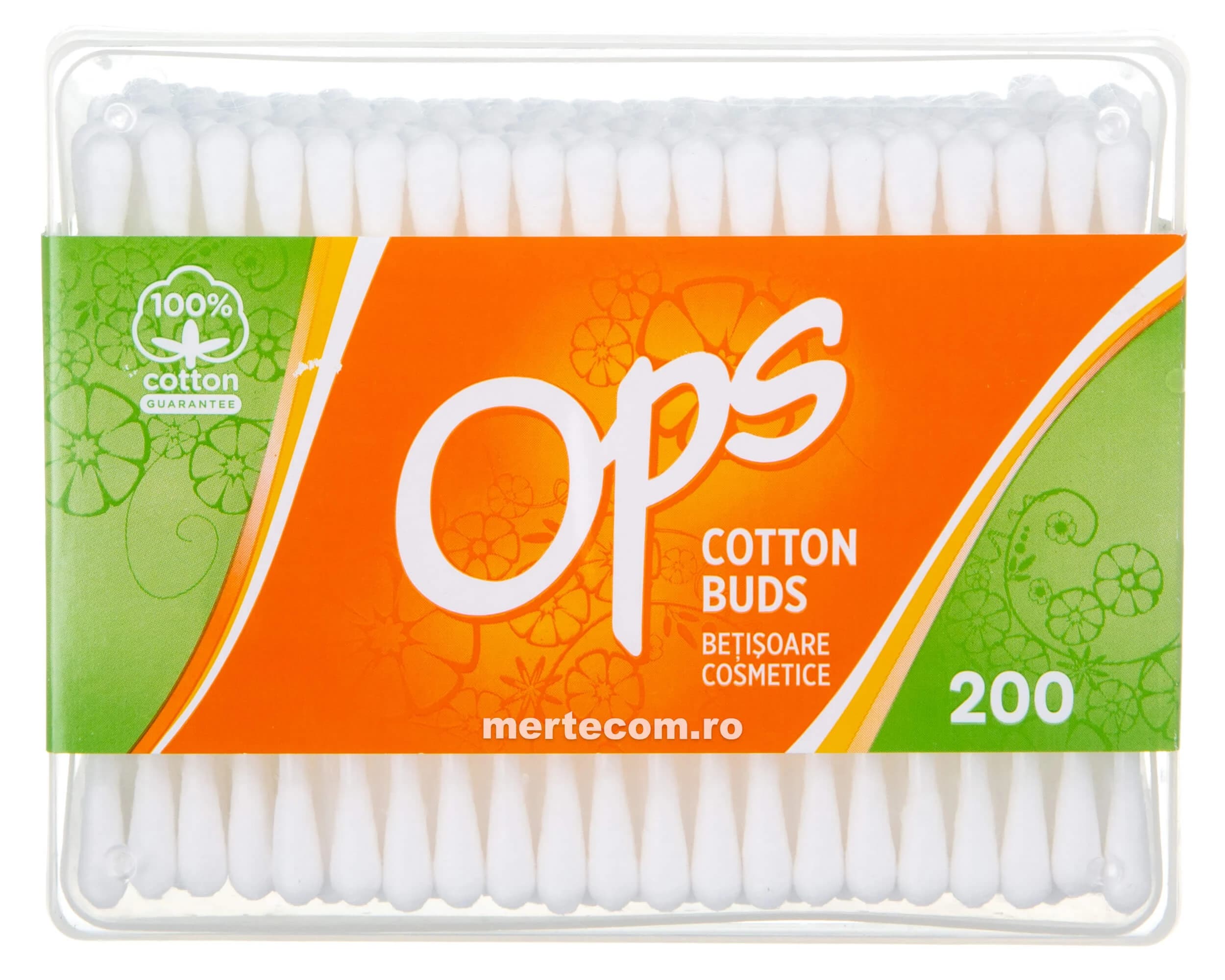Ohrstäbchen aus Baumwolle, 200 Stück, Ops