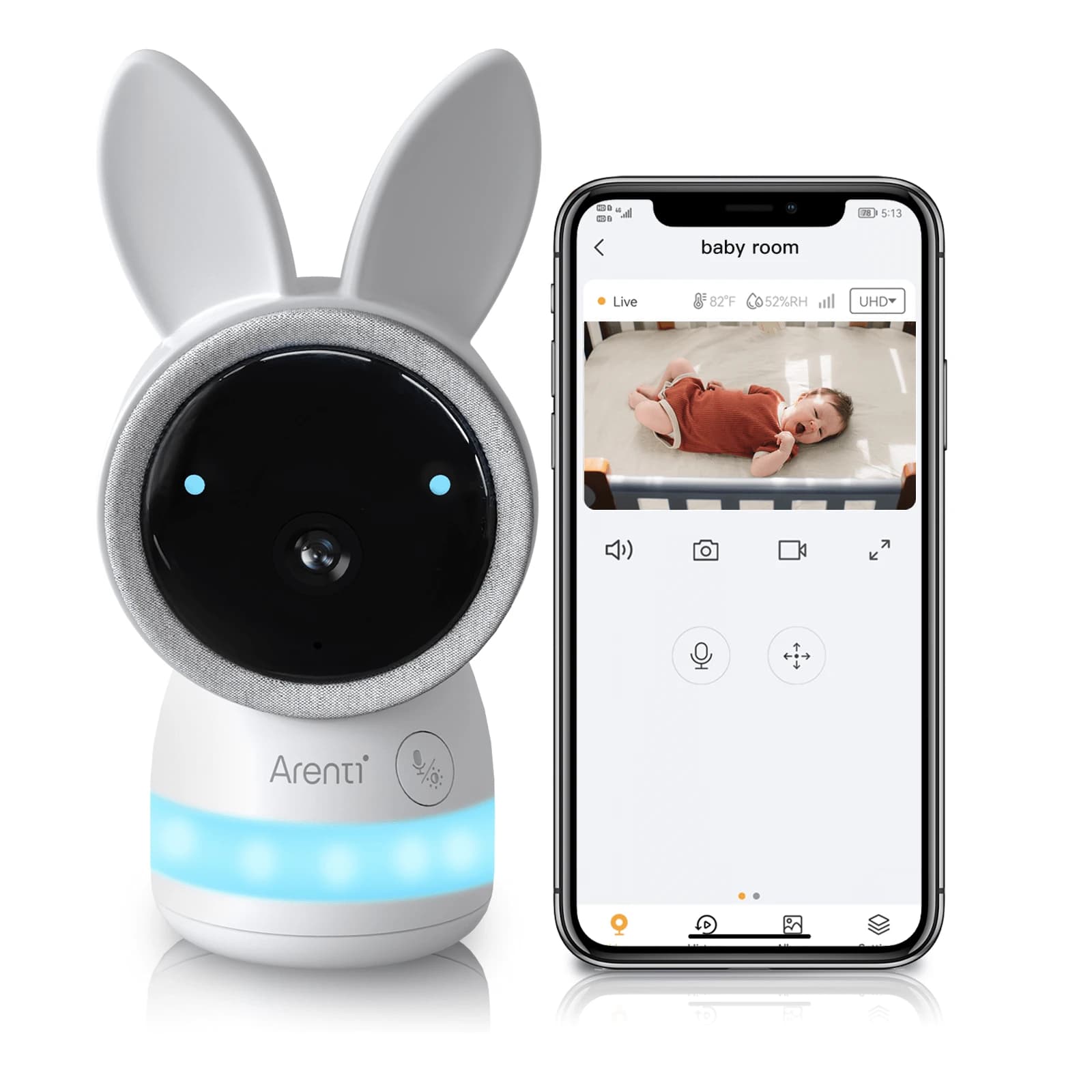 Alnany-cam 2k UHD Wi-Fi Smart-Überwachungskamera, Arenti